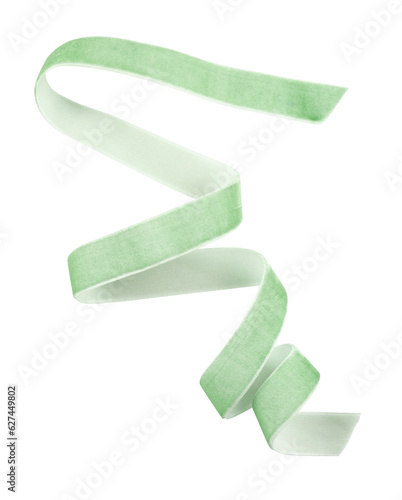 Twisted green velvet ribbon...
