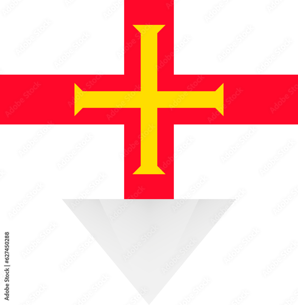 Obraz premium Guernsey national flag.