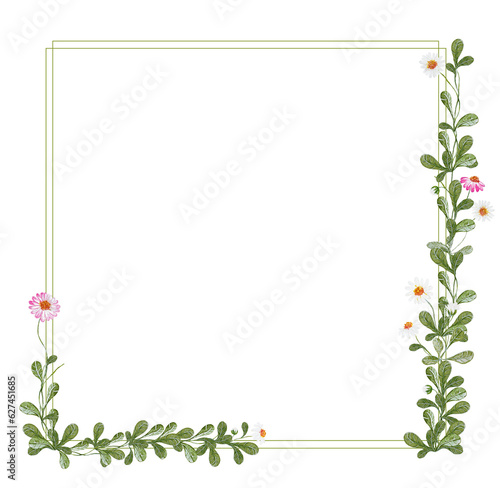 Daisy - G  nsebl  mchen  Aquarell Illustration watercolor Clipart Blume Hochzeit Flower handmadecards kartengestaltung Muster pattern