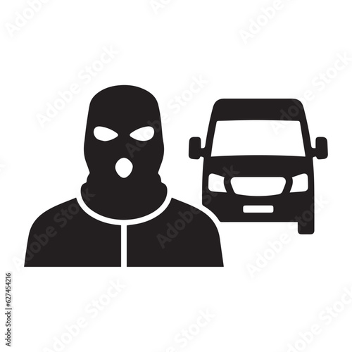 Canvastavla Car thief icon