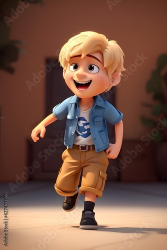 little boy with a toy