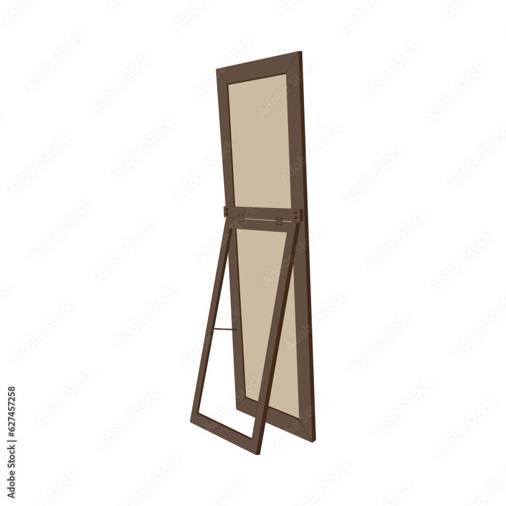 Floor mirror in a wooden frame Floor mirror in a wooden frame
