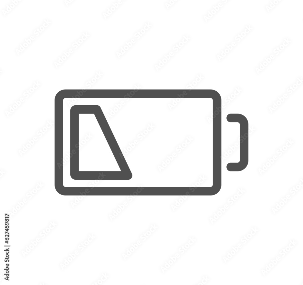 Battery related icon outline and linear vector. Battery related icon outline and linear vector.