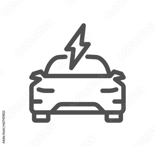 Battery related icon outline and linear vector.