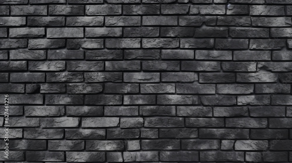 Illustration of a black brick wall