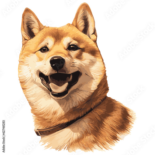 Shiba Inu Dog breed. Dog coin