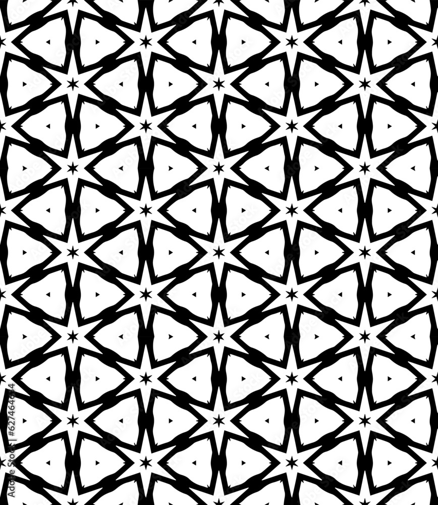 Black and white seamless abstract pattern. Background and backdrop. Grayscale ornamental design. Mosaic ornaments. Vector graphic illustration. EPS10. Black and white seamless abstract pattern. Background and backdrop. Grayscale ornamental design. Mosaic ornaments. Vector graphic illustration. EPS10.