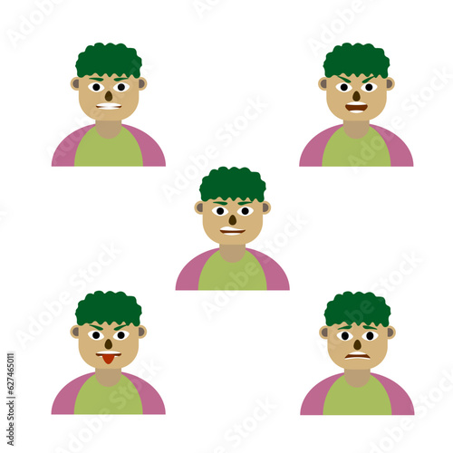 happy young boys with youth urban style characters