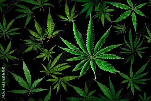 marijuana leaf with black background