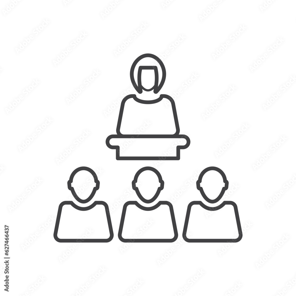 business conference lecture icon - Audience presentation icon business conference lecture icon - Audience presentation icon