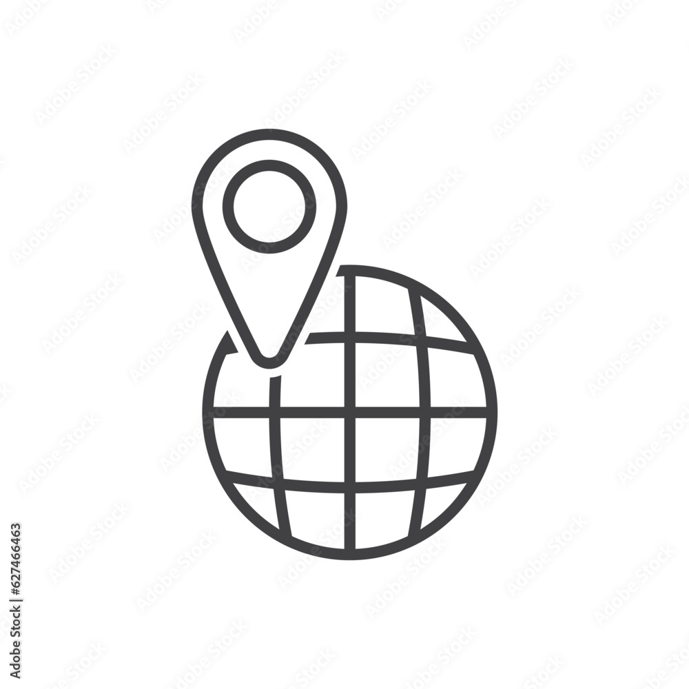 Global location map icon Global location map icon