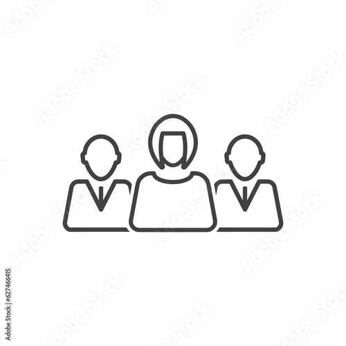 woman team leader icon - business group icon