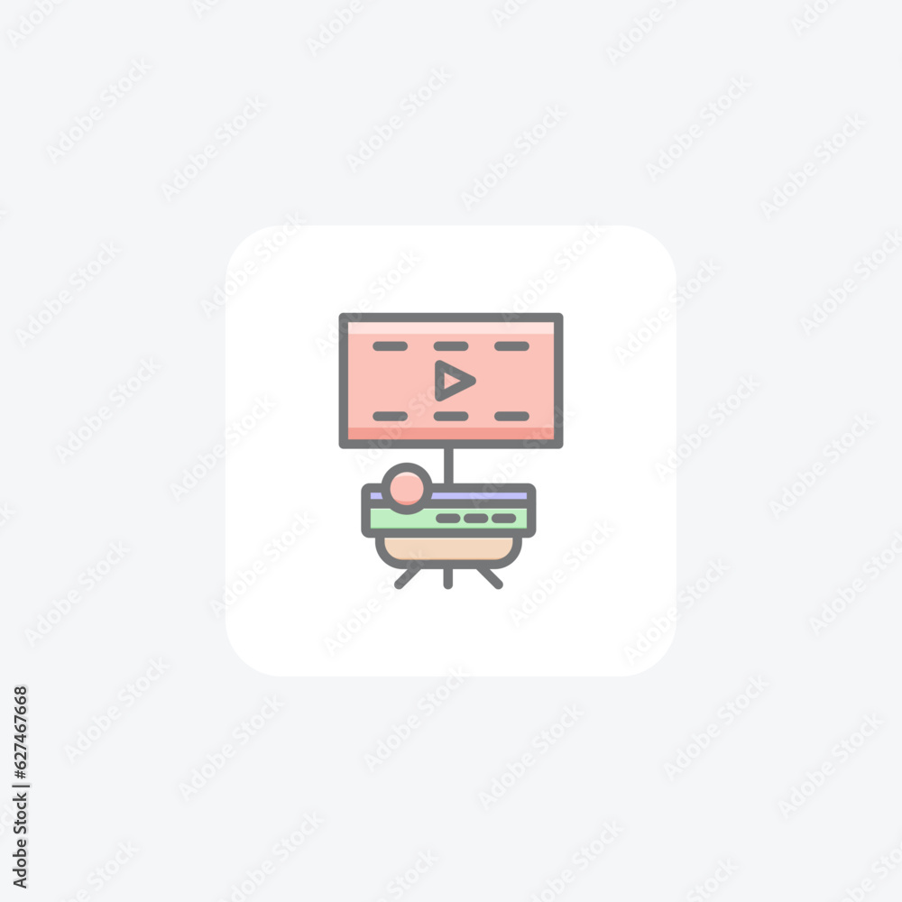 Projector, Display, Presentation Vector Awesome Icon Projector, Display, Presentation Vector Awesome Icon
