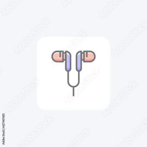 Handsfree, Headphones Vector Awesome Icon