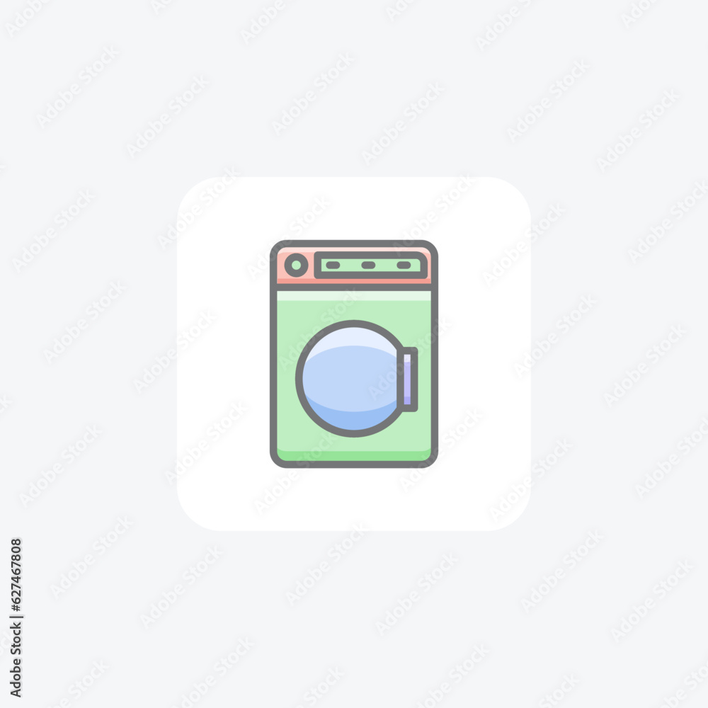 Washing Machine, Laundry Vector Awesome Icon Washing Machine, Laundry Vector Awesome Icon