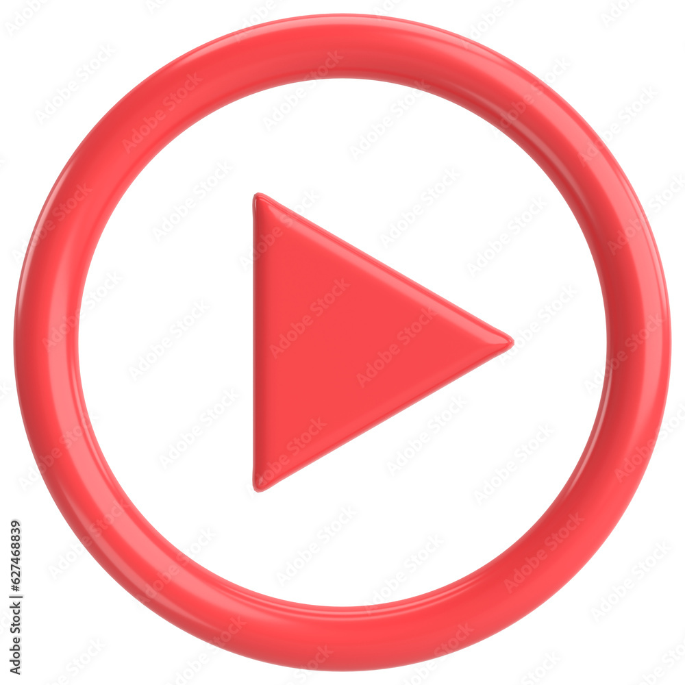 Play button. Play icon. 3D illustration. Play button. Play icon. 3D illustration.