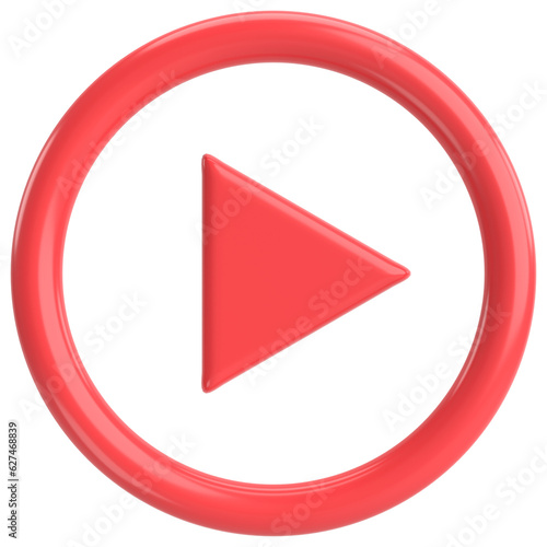 Play button. Play icon. 3D illustration. Free Download Play button. Play icon. 3D illustration. - GFXLoad