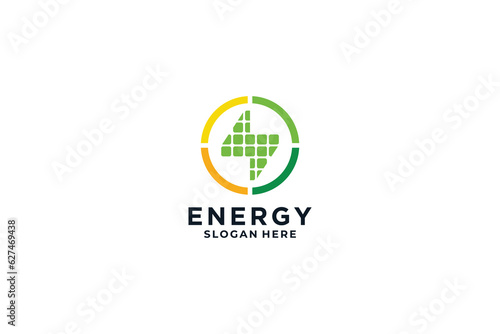 eco friendly solar energy logo design