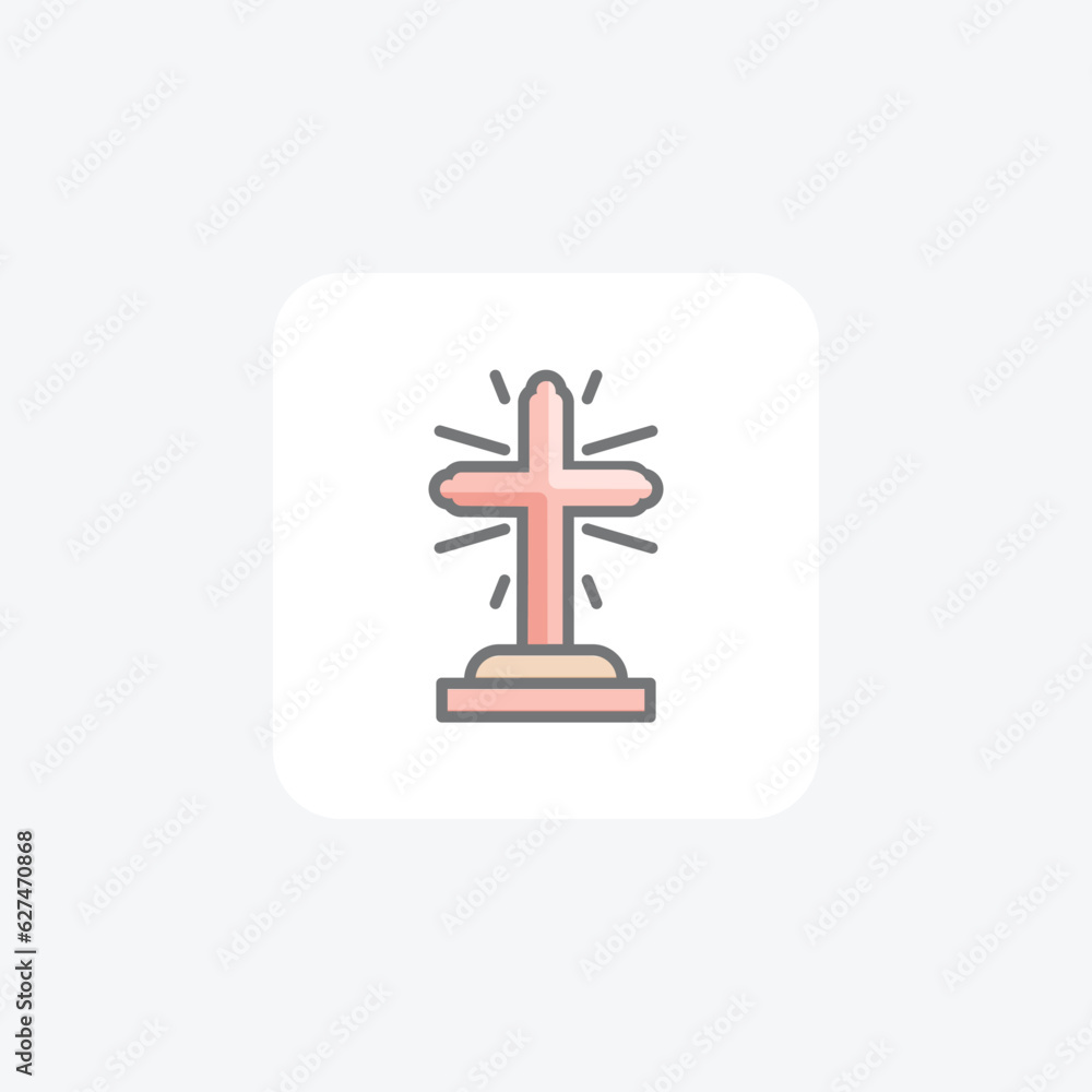Cross, Sign Of Cross Vector Awesome Icon Cross, Sign Of Cross Vector Awesome Icon