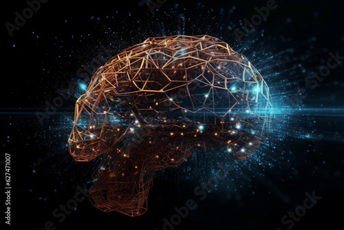 Wallpaper Mural Illuminated Intelligence: Neural Network Meets Human Brain Torontodigital.ca