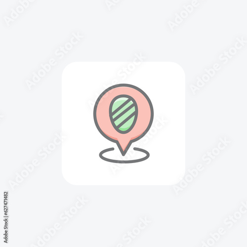 Easter Pin, Location Vector Awesome Icon