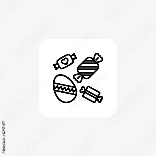 Sweets And Egg, Sweets, Egg Vector Line Icon
