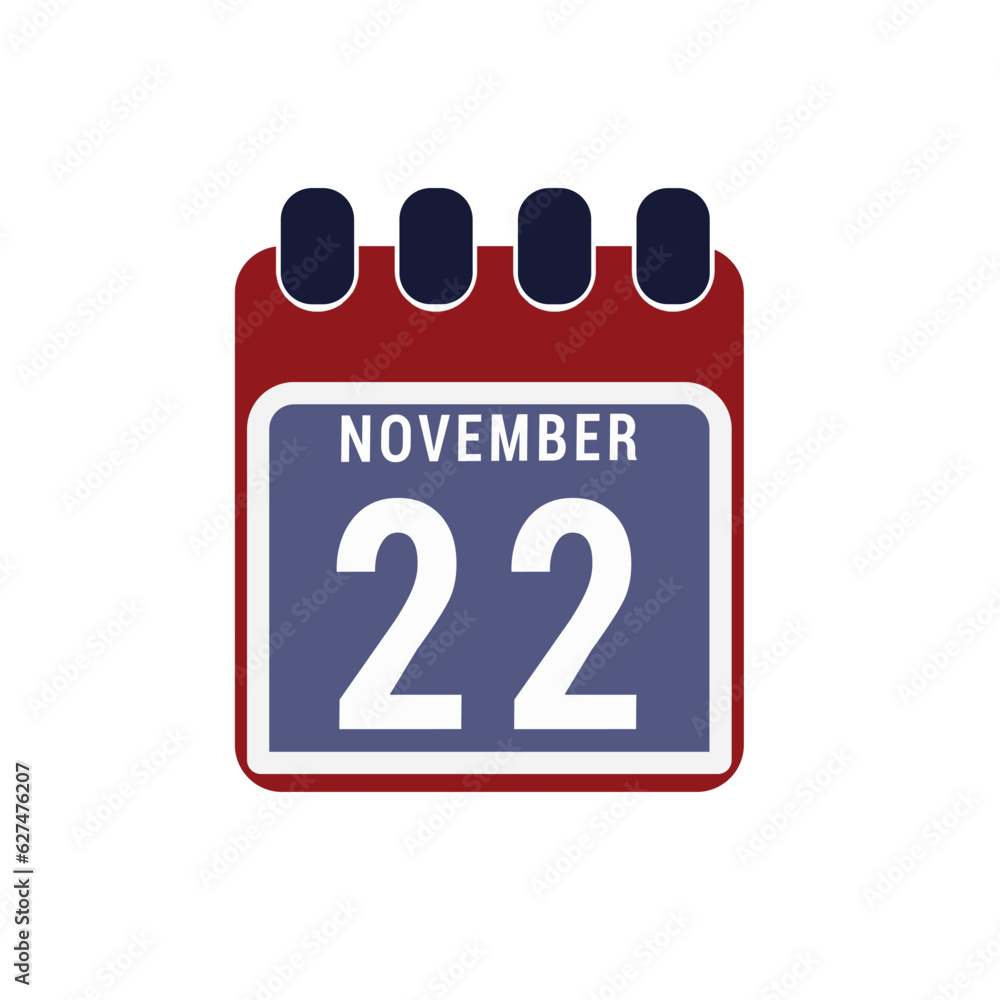 Calendar displaying day 22 ( twenty-second ) of the October - Day 22 of the month. illustration Calendar displaying day 22 ( twenty-second ) of the October - Day 22 of the month. illustration