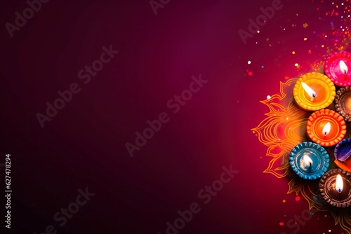 
Diwali Card Banners Copy Space Wishing ideas Diwali Celebration Diwali Images made with AI Generated
