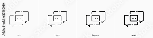 communication icon. Thin, Light, Regular And Bold style design isolated on white background photo