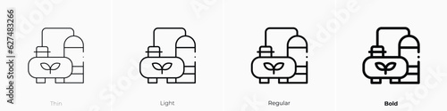 biogas icon. Thin, Light, Regular And Bold style design isolated on white background