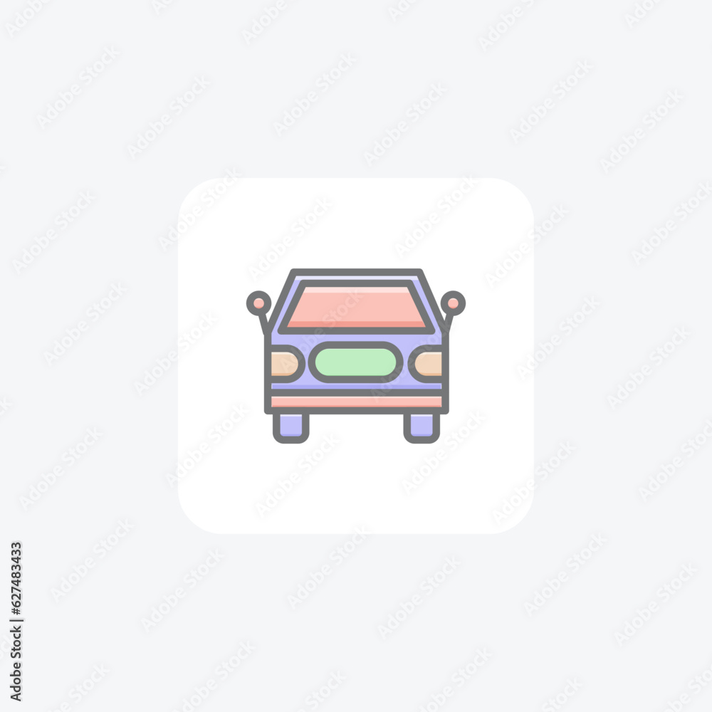 Car, Travel, Vehicle Vector Awesome Fill Icon Car, Travel, Vehicle Vector Awesome Fill Icon