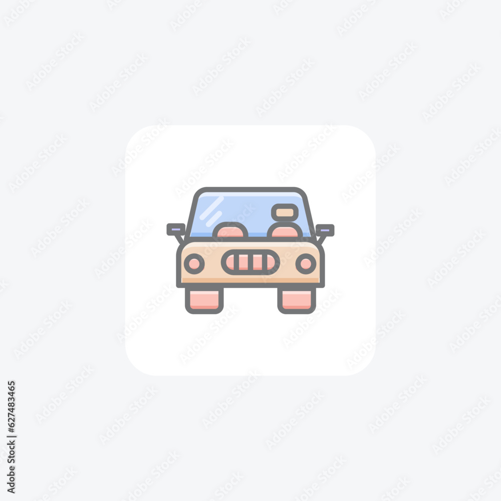 Car, Commute, Automobile Vector Awesome Fill Icon Car, Commute, Automobile Vector Awesome Fill Icon