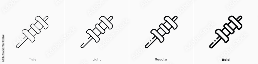 barbecue icon. Thin, Light, Regular And Bold style design isolated on white background