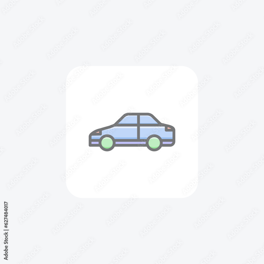 Police Car, Police Vehicle, Transportation Vector Awesome Fill Icon