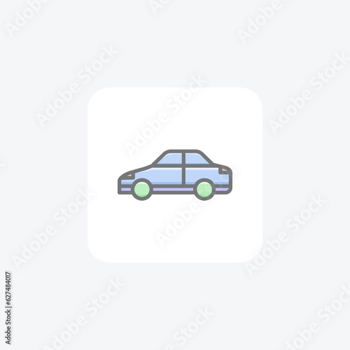 Police Car, Police Vehicle, Transportation Vector Awesome Fill Icon