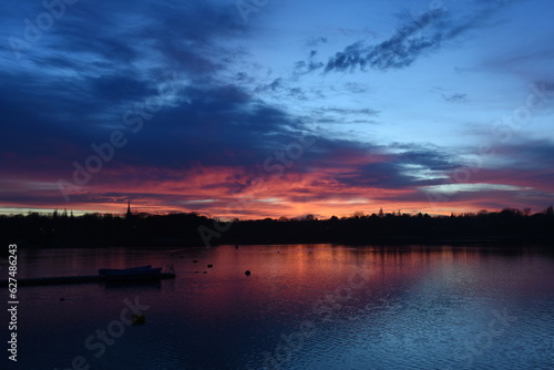 Sunset at Edgbaston Reservoir, Birmingham, UK