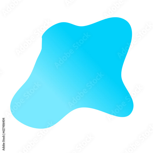 Blue Blob Gradient Shape