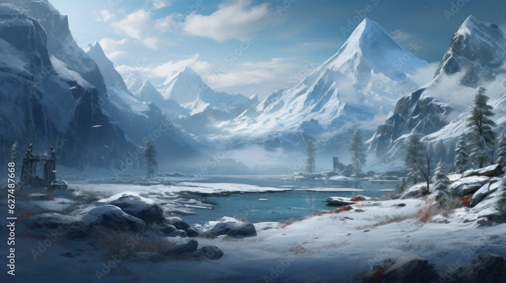 Obraz premium Amazing Winter Style Game Artwork