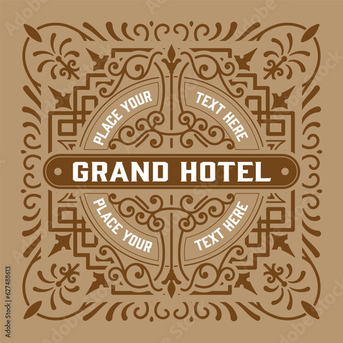 Western card with vintage style