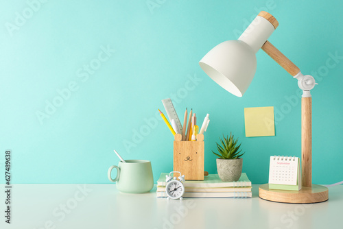 Принти на полотні Unleash the spirit of fun learning with a side-view photograph displaying a vari