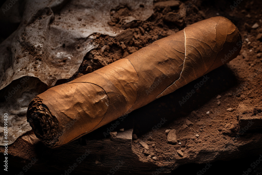 Cigar, cylindrical tobacco leaf twist, smoked, Cuban, tobacco smoking process, Smoking a twist