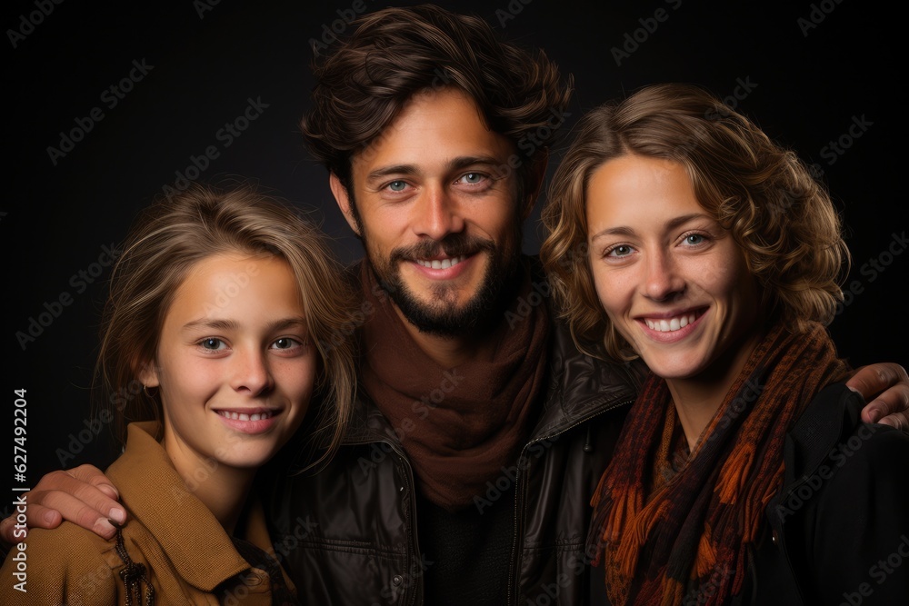 Family visualized on a professional Stockphoto Family visualized on a professional Stockphoto