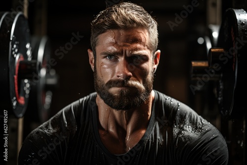 Bodybuilding visualized on a professional Stockphoto