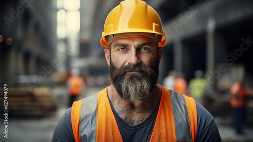 portrait of an engineer at a construction site