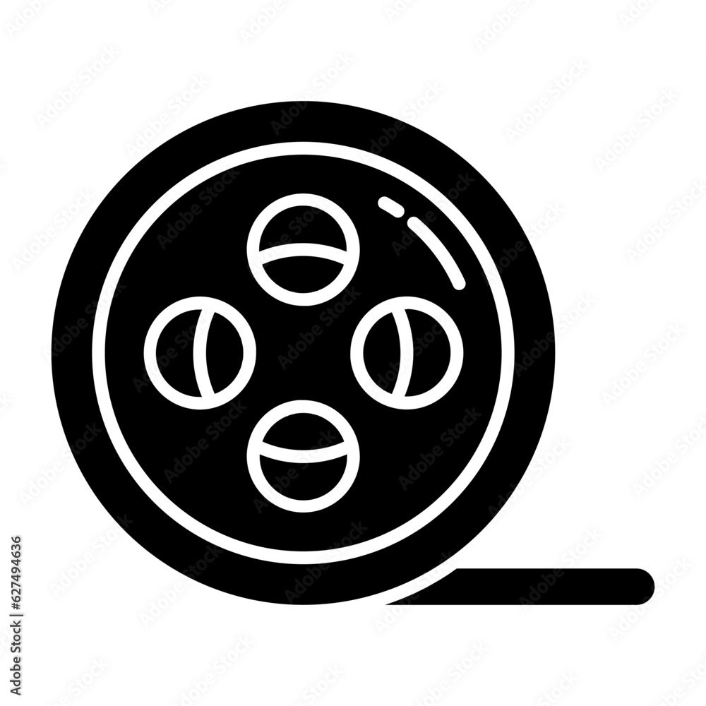 Cinema Roll Glyph Icon