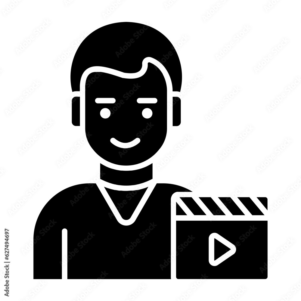 Movie Director Glyph Icon