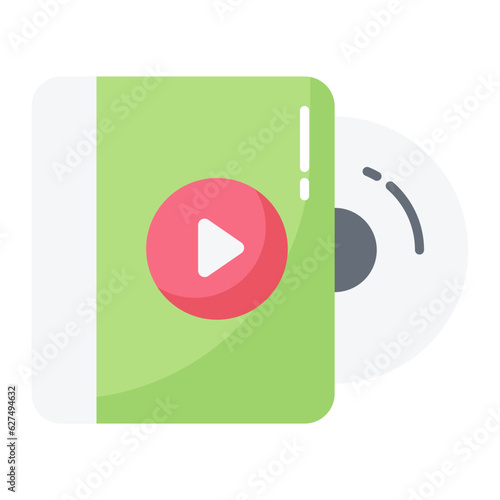 Video CD Flat Icon