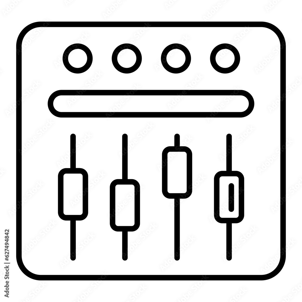 Equalizer Line Icon Equalizer Line Icon