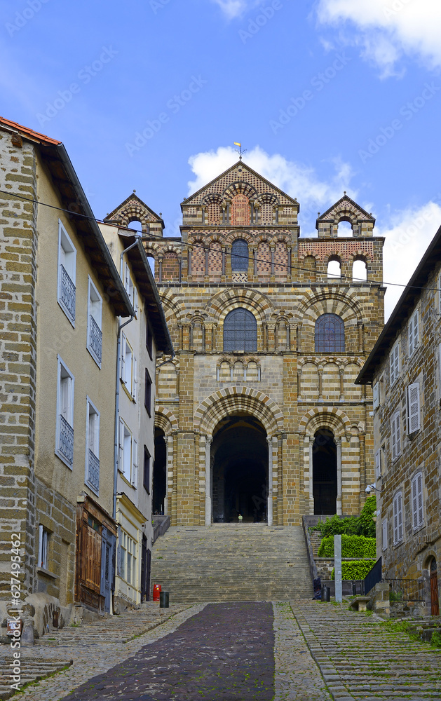 Cathedral of Le Puy-en-Velay, Auvergne, France, UNESCO World Heritage Site - starting points for the pilgrimage to Spain's Santiago de Compostela.