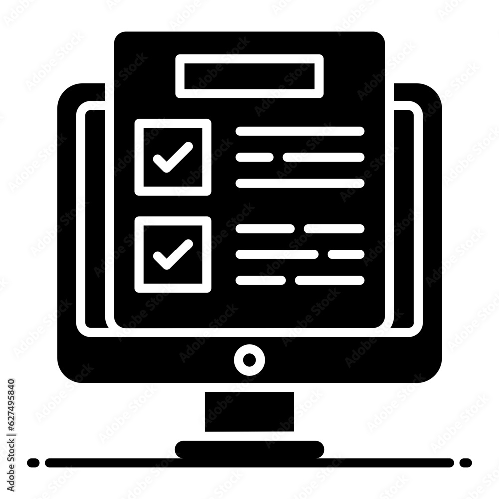 Checklist Glyph Icon Checklist Glyph Icon